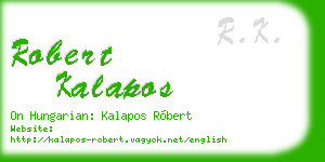 robert kalapos business card